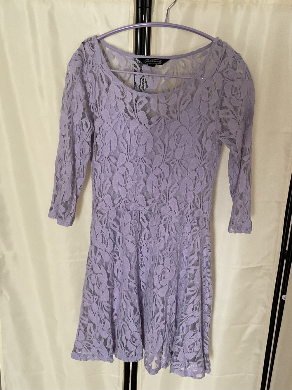 Glassons Lavender Lace Long Sleeve Fit & Flare Dress size 6